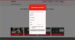 Desktop Screenshot of hitachipowertools.com